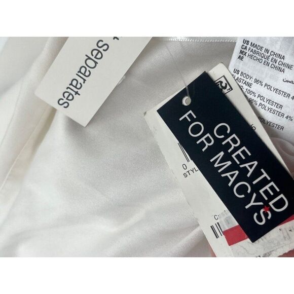 Bar III Women's Crepe Double-Layer Sleeveless Jumpsuit, Black (off white), M - Picture 8 of 14